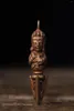 Figurine decorative cinese Copper a mano Copper Sungi a testa a testa a pezzi altezza di ciondolo buddista dorato 6,7 largo 1,5 peso di circa 30 grammi