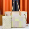 Fashion Classic Tote Bag Women's Shopping Outside the Door with Colorful Plaid Pattern Design Handbag with Series Code