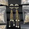 Boucles d'oreilles de pote de concepteur de luxe 925 aiguilles en argent