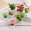 Flores decorativas plantas en macetas mini decoraciones de paisaje de plástico Diseño de escritorio modelos falsos de plantas verdes