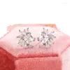 Boucles d'oreilles Creat Design de S925 Silver Geométrique pour femmes Floral pour envoyer des mariées de bijoux de fiançailles de mariage