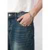 Uomini Shorts di denim blu vintage estate jeans sciolti casual retrò harajuku streetwear hip hop y2k man 240429