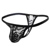 Onderbroek Clevers-Menmode Mens Sexy transparant kanten ondergoed Bloemgaas Seksueel geliefde fetisjisme Sissy Gay Bikini Q240430