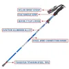 Ultralight pliing multifonction trekking poteau portable anti-choc alpenstock neige de neige bâton d'escalade de randonnée d'escalade 240422