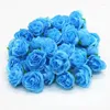 Decorative Flowers 100PCS/Bundle Artificial Rose Head Flower Silk Bulk Party Wedding Fake Bouquet Decor Home Plants Living Room Decoration