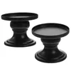 Candlers 2 PCS PILLER METAL PILLER Decor for Home Candlestick Tray Stand Whited Iron Tabletop