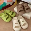 Slippers vrouwen sculptuur ontwerp eva zomer zachte comfortabele platform strand dia's niet-slip huis badkamer schattige schoenen