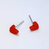 Boucles d'oreilles Sweet mignon 925 STERLING Silver for Women Red Heart Design Simple Minimalist Ear Piercing Bijoux
