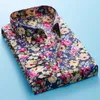 Taille M-5xl 2024 Été Mens à manches longues Hawaiian Shirt Cotton Casual Flower Shirt Wave Homme Homme Clothing Fashion 240429