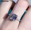 Vecalon Princess Cut Pierścień 925 srebrny 2ct Diamond zaręczynowy Pierścienie dla kobiet Oświadczenie biżuterii na palce 8289900