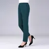 Women's Pants Spring Summer Women Thin High Waist Elastic Straight Long Pencil Casual Red Trousers Large Size 3xl Xxxl