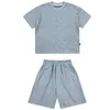 Ensembles de vêtements Boys Set 2024 Shorts de chemises lâches coréennes 2PCS / Set Sport Costumes pour enfants adolescents survêtement