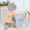 Dog Apparel Pet Clothes Spring And Summer Thin Sun Flower Striped Vest Teddy Shirts Cat Clothing