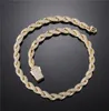 Thick Chain For Men Gold Color Fashion 8mm 1824inch 18K Yellow Gold Plated CZ Rope Chain Necklace Bracelet Men Jewelry2275053