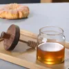 Garrafas de armazenamento garrafa de mel com haste de madeira bom gente de vedação jarra de vidro bastão bastão de gotas de comida segura para cartuchos para