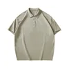 Polos pour hommes Polo de couleur unie de base mâle 2024 Été Daily Wear T-shirt à manches courtes T-shirts Casual Blank