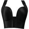 Beha voorste sluiting van de voorkant afvlakken bh plus size ondergoed ondergoed buckle 7 borsten verstelbare borstholling draadloos