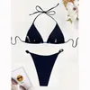 Arxipa sexy Bikinis zweiteiliger Badeanzug für Frauen hoher Taille Badeanzug gepolstert Push Up Beachwear 2 -teiliges Dreieck Verband gestreiftes schwarzes Halfterbie