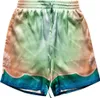 22SS Sicilian постепенно меняет шелковые шорты Мужчины и женщины -модные летние пляжные посадки на гавайские повседневные шорты Tees5339163