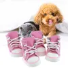 Stivali da cucciolo cucciolo 4pcsset stivali antislip walk sport scarponi sneaker causali sneaker cani nave 240428