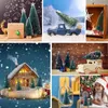 Figurine decorative 12pcs Pine Agone di Natale Accessori micro-terrestri Accessori creativi Snow Paesaggio Decorazione della casa