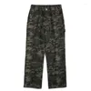 Pantalon masculin long quatre saison camouflage masculin mâle pantalon de la jambe large de grande taille pantalon lâche à grande taille