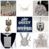 Bijoux hip hop rotatif personnalisé Iced Out Sterling Sier Moisanite Pendentif