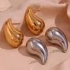 Hölzer Ohrringe Trendy Jewelry Pretty Design Gold Farbe Chunky Teardrop für Frauen Girl Party Feier Geschenk Leichtes Accessoires