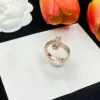 High quality blue box love ring for woman sterling silver jewelry 18K rise gold silver plated Adjustable opening diamon Ring luxury wedding party gift designer rings