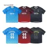 T-shirt maschile Trapstar Mesh Football Jersey Blu Black Red Men T-shirt Sports Designer Fashion Clothing 666777666555