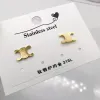 316L Stainl Steel 3 tamaños Pequeños Pequeños Medio Grande C Pendimiento de pernos de 18K Pendientes de oro rosa de 18 k