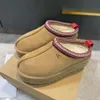 Tartz Slipperstaz Australia 부츠 디자이너 여성 태즈 만 스노우 겨울 양치부 부츠 플랫폼 모피 슬리퍼 여성 클래식 울트라 미니 스웨이드 울 발목 부츠