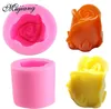 Moules de cuisson Mujiang Rose Flower Silicone Cougies Moules