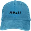 Ball Caps Little Birds na czapce A Regulowana moda kowbojska czapka baseballowa Vintage Denim Tat Hats Black