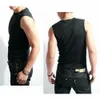 Cotton Big Size Summer Men Clothing Tank Tops Singlets Sleeveless Fitness Vest Bodybuilding T Shirt Black White Gray 240425