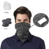 Écharpes bandanas écharpe lavables Gaïer avec des filtres en carbone de sécurité Couverture de visage polyvalent pour les hommes sports / extérieur pour hommes