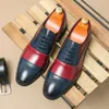 För designerfärgkombination Mens formella derby handgjorda affärsklänning trippel gemensamma män skor