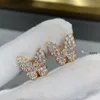 VC Butterfly Diamond Clove Earring Rwomens Rose hanger voor sieraden armband Trinity Diamond verloving