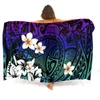 Zomer Vintage Design Polynesische tribale etnische print groot formaat dames aangepaste strandjas smokjas sarong 240423