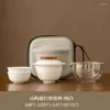 TeAware Setleri Taşınabilir Hızlı Bardak One Pot İki Bardak Çin Seyahat Çay Seti Takım Eşlik