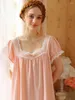 Damska odzież snu Koronkowa bawełniana bawełniana lolita piżama nocna sukienka kobieca Summe Sweet Girls Victorian Princess Nightgowns