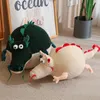 Mignon Cartoon Chubby Dragon Plux de lancement d'oreiller Animation de jouets Animaux remplis Cercle Animal Chubby Dragon Plux de coussin pour décoration de maison 240424