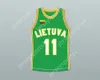 Anpassad Nay Mens Youth/Kids Arvydas Sabonis 11 Litauen Basketballtröja Stitch Syn Top Stitched S-6XL
