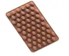 Nueva llegada silicona de alta calidad 55 cavidad mini granos de café chocolate azúcar dulces molde decoración de pastel 100pcs dhlfedex sn1225895