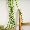 Decoratieve bloemen Simulatie Plant Wilg blad Rattan Hangende kerst bruiloft plafondwand plastic groene decoratie voor thuis