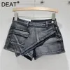 Women's Shorts 2024 Summer Fashion Niche Denim For Women Solid Color Irregular Skirt Female Trendy 11XX9112