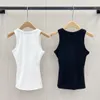 Luowee Luxury Designer Women's Knits TEES TANKS Tシャツ夏ファッションブランドセクシーなへそキャミス刺繍プリントリブコットンタンクトップシャツドレス