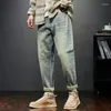 Herren Jeans mit Taschenhosen Mann Cowboyhose gerade geschnittene Fracht Y2K Vintage Loose Oversize Original Goth