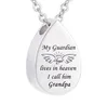 Charms Droplettes à eau Crémation pendente Colliers de tour de cou Ash My Guardian Angel KeepSake Memorial Collier Femmes Men Jewelry27695302902