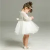 Jurken Nieuwe Baby Girl Dress Doop Dress White Lace baby Doop Birthday Party Bruiloft Princess Jurk Baby Clothing 024M
